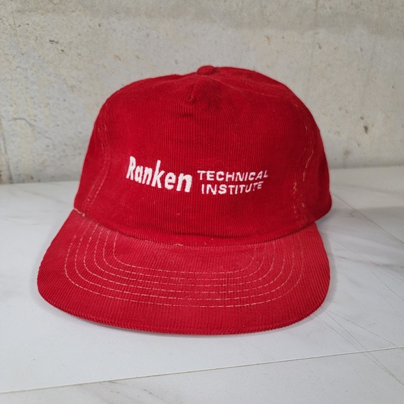 The Unbranded Brand Other - Ranken Technical College Ball Cap Hat Adjustable Vtg Corduroy Red